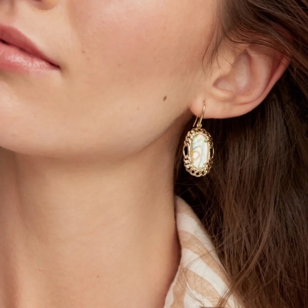 Kendra Scott Gold Dani Figaro Frame Drop Earrings